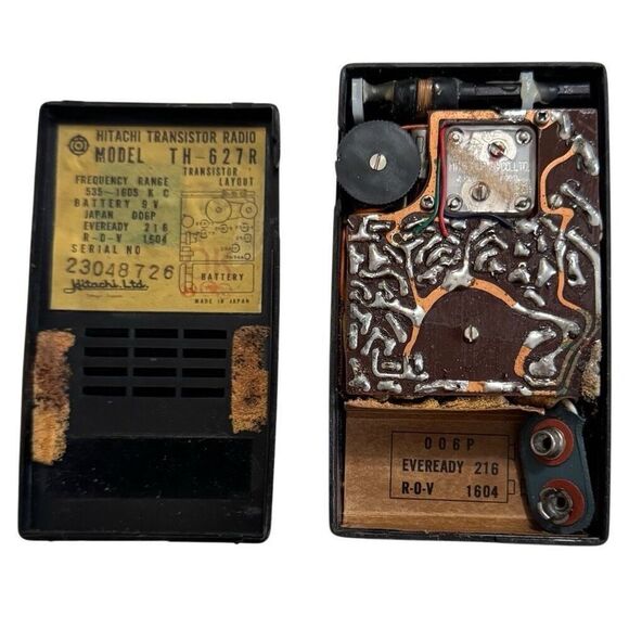 Hitachi 6 Transistor Radio w/ Leather case TH-627R - Picture 11 of 13